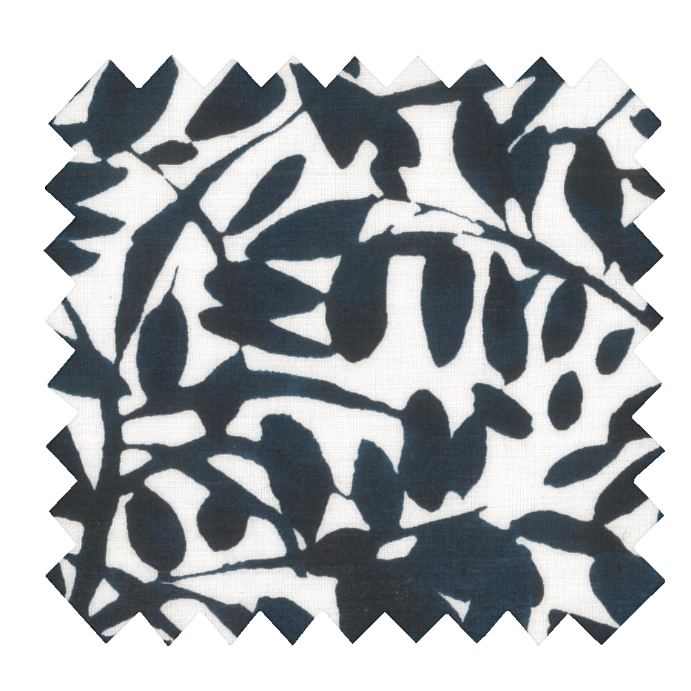 Tissu Coton Au Mètre Feuillage Encre De Chine