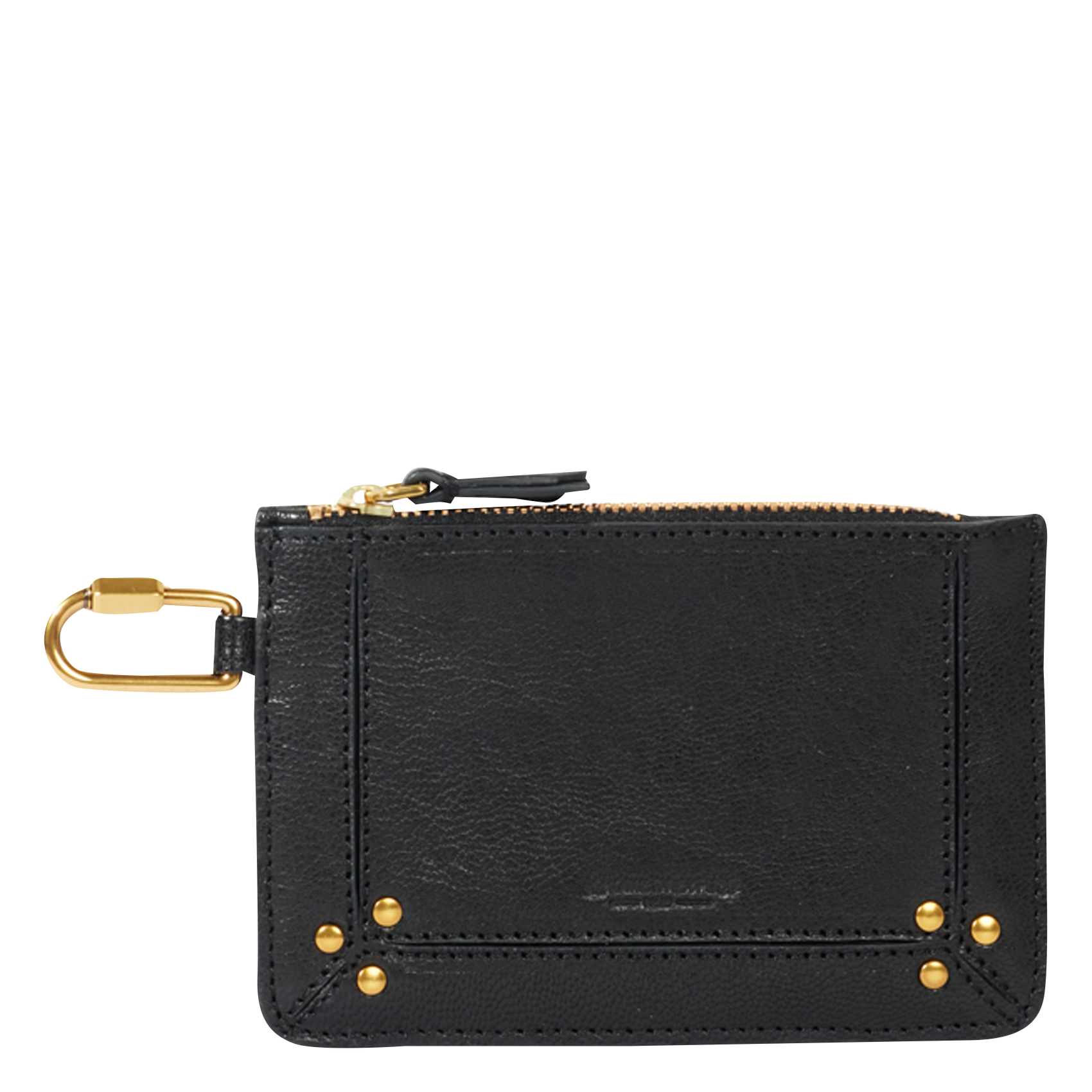 POPOCHE XS - Pochette zippée en cuir de chèvre | Noir