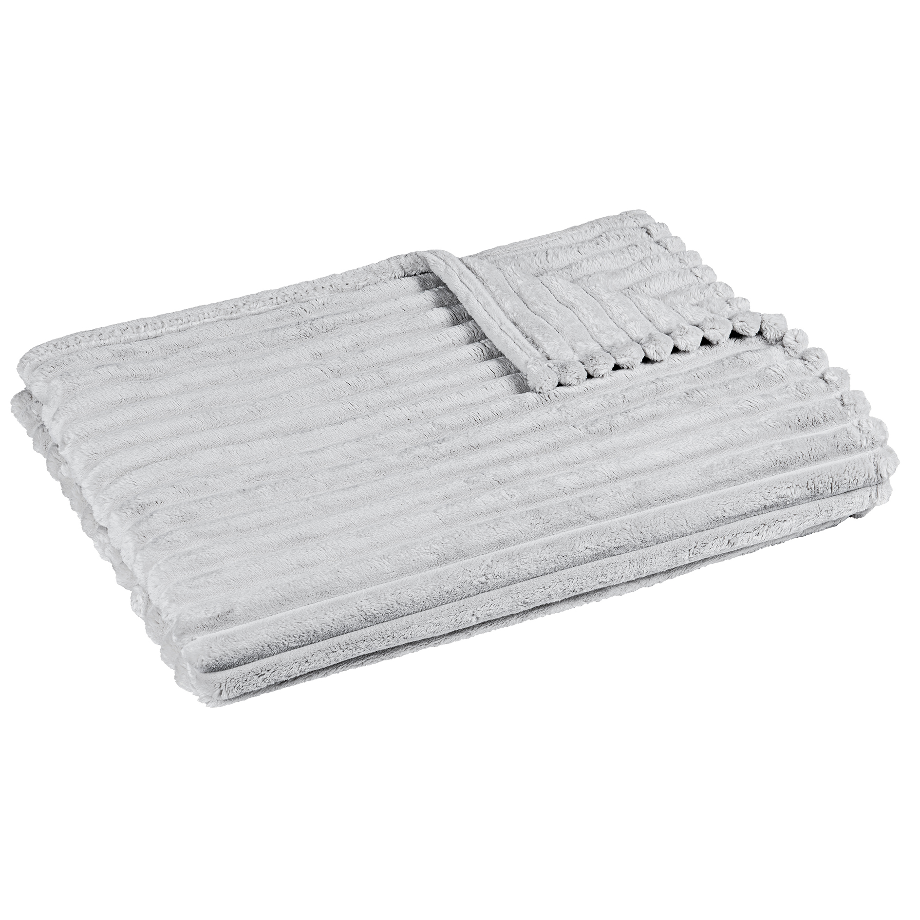 Microfaserdecke - silber - Polyester - 140x200 cm