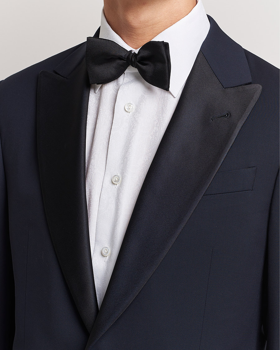 Stenströms Pre-Tied Silk Bow Tie Black