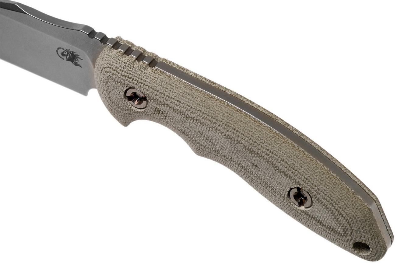 Rick Hinderer The Emmett, CPM 20CV, Green Micarta jachtmes