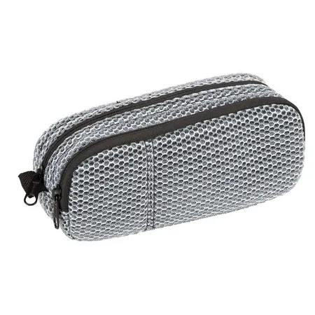 Idena Stifte-Etui Mesh 2 Fächer, grau