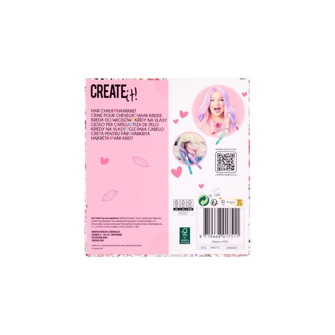 Create it! - Haarkreide-Stifte - 5 Farben