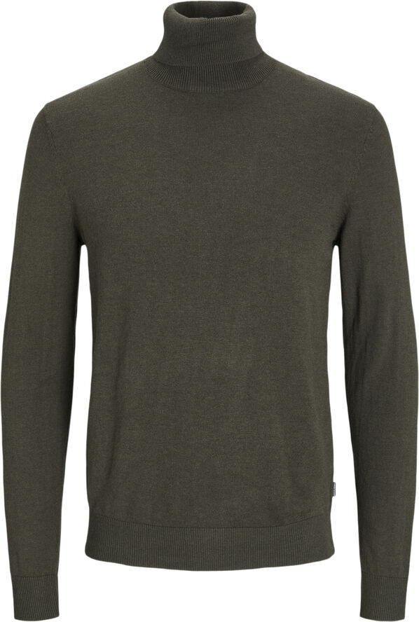 Jack & Jones JJEEMIL KNIT ROLL NECK NOOS Olive night/melange