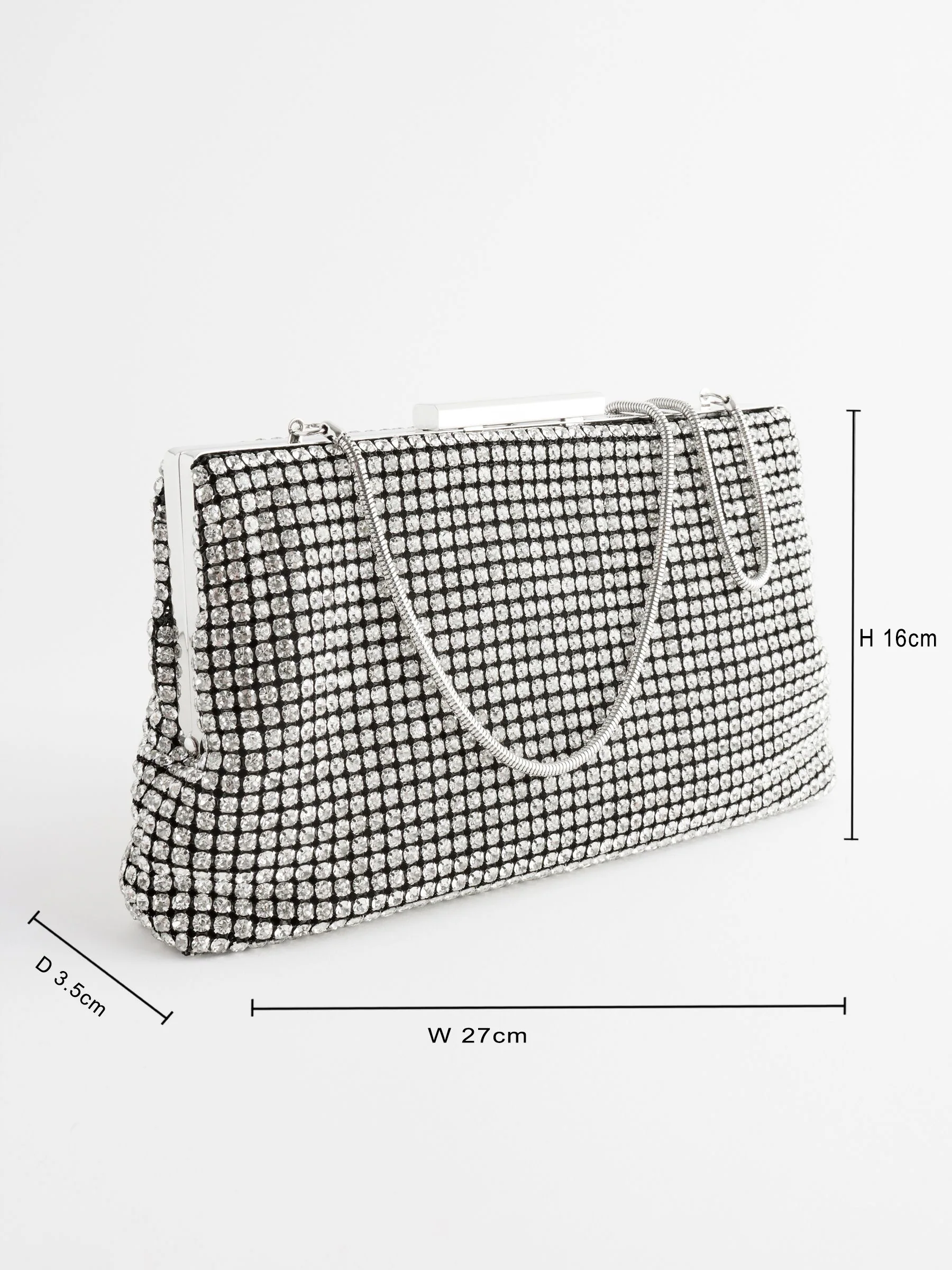 Zilver - Glinsterende clutch
