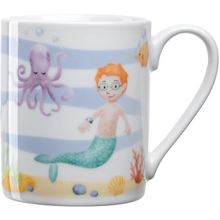 Leonardo Kindergeschirr Set mit Besteck BAMBINI AVVENTURA hellblau