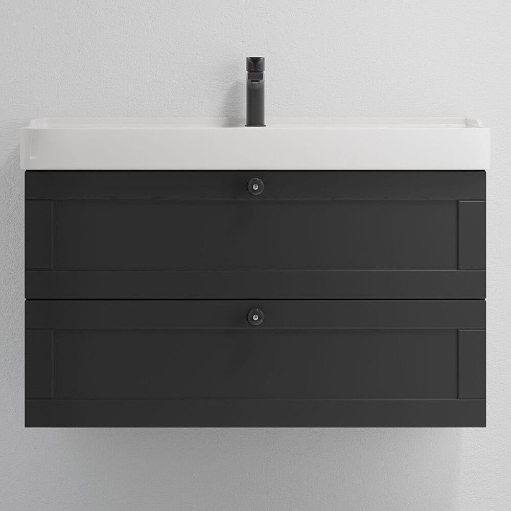 BADEROMSMØBEL CAMARGUE SKÄRGÅRD RAMME SVART 100CM