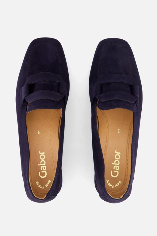 Gabor Instappers blauw Suede