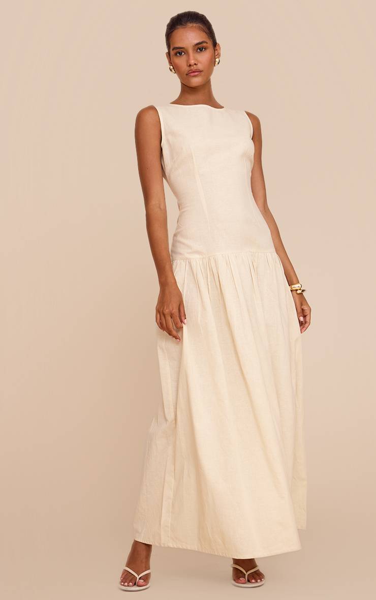 Butter Yellow Robe Maxi À Taille Basse