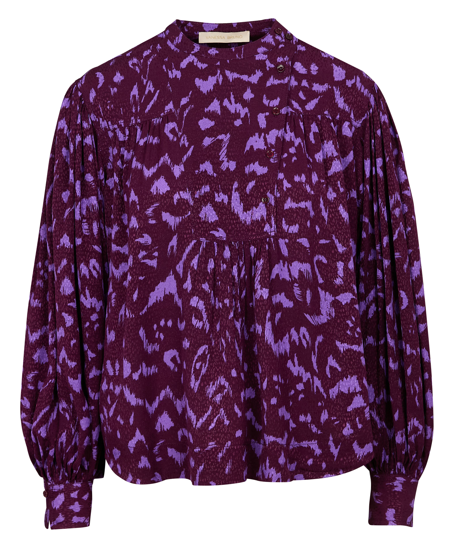 DELAIDE - Blouse ample col rond | Violet