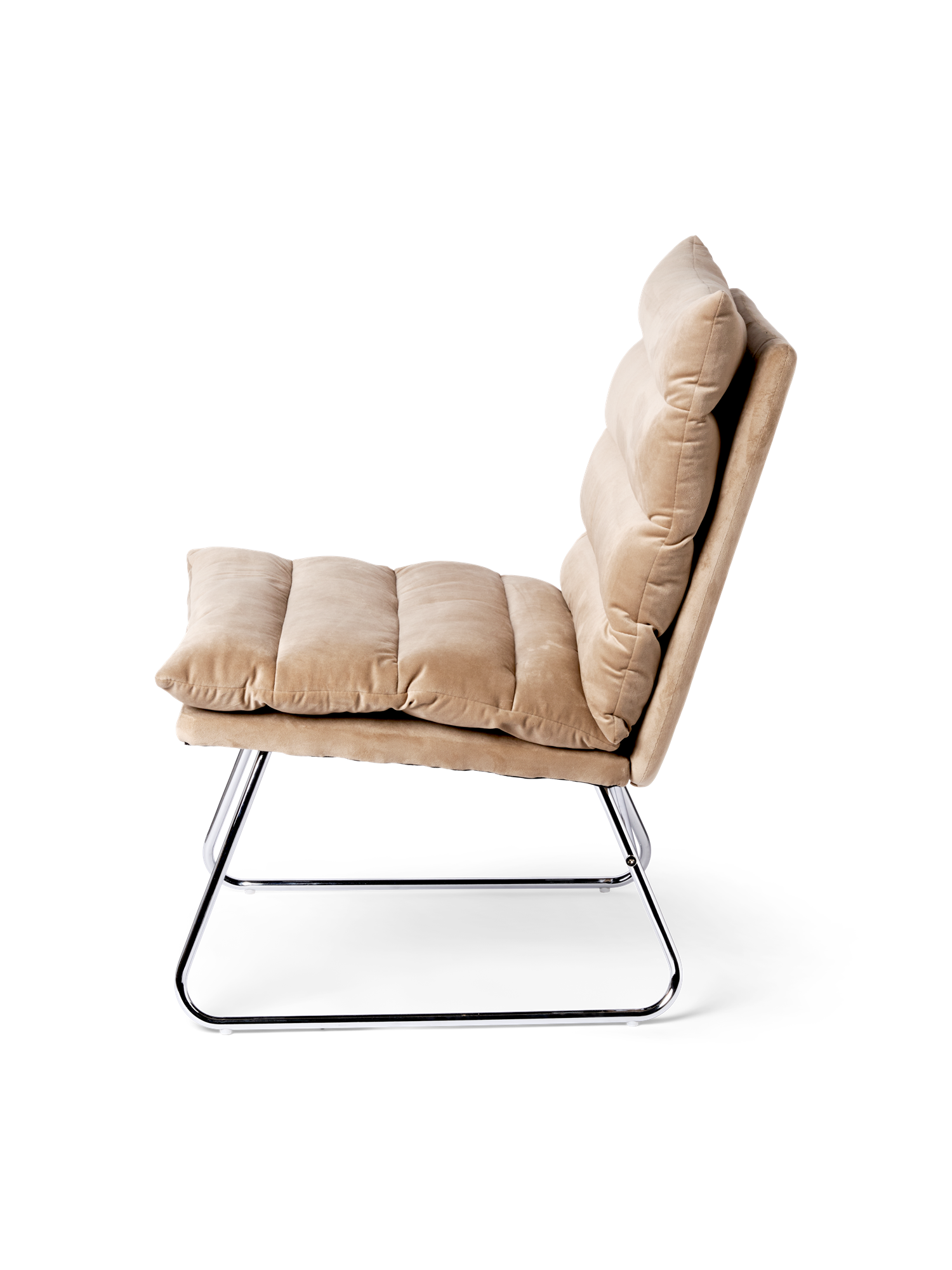 Loungestol | 55 x 61,4 x 53,9 cm. Aftagelige puder. | Sand