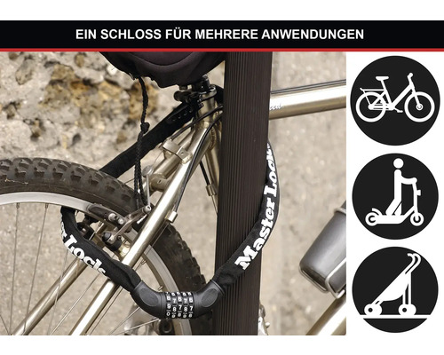 Kettingslot Code Master Lock synthetische coating
