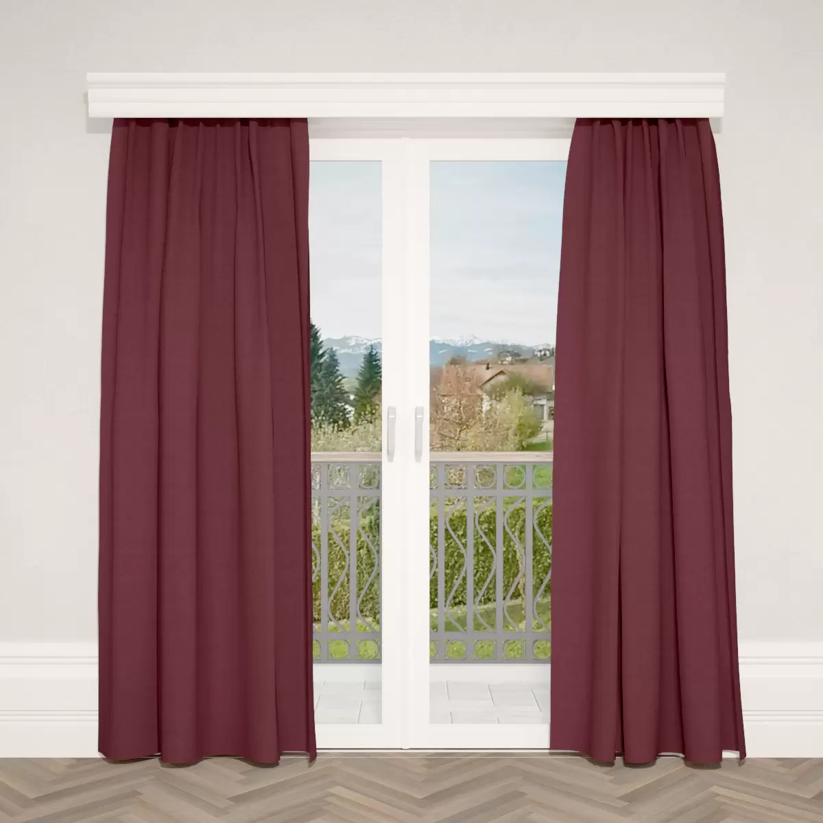 Verdunkelungsvorhang Satin aubergine