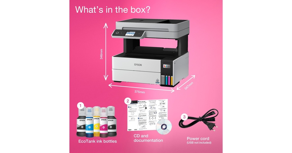 EpsonEcoTank ET-5150 all-in-one inkjetprinter  (Grijs/zwart, Scannen, Kopiëren, LAN, Wi-Fi)