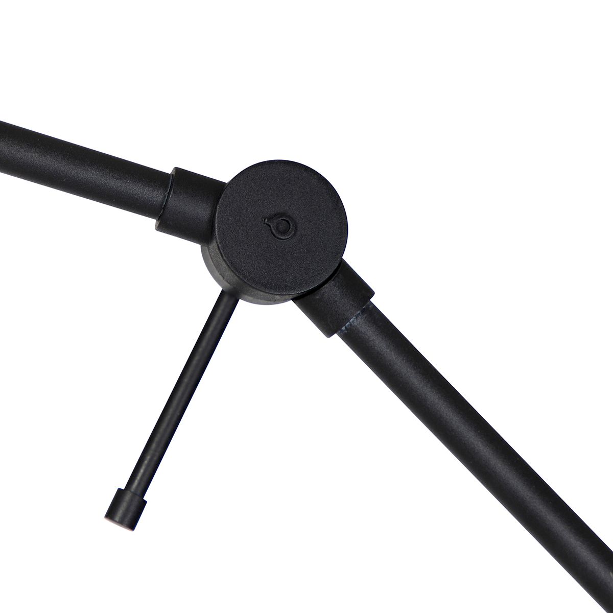 Vloerlamp zwart met kap lichtbruin 50 cm verstelbaar - Editor