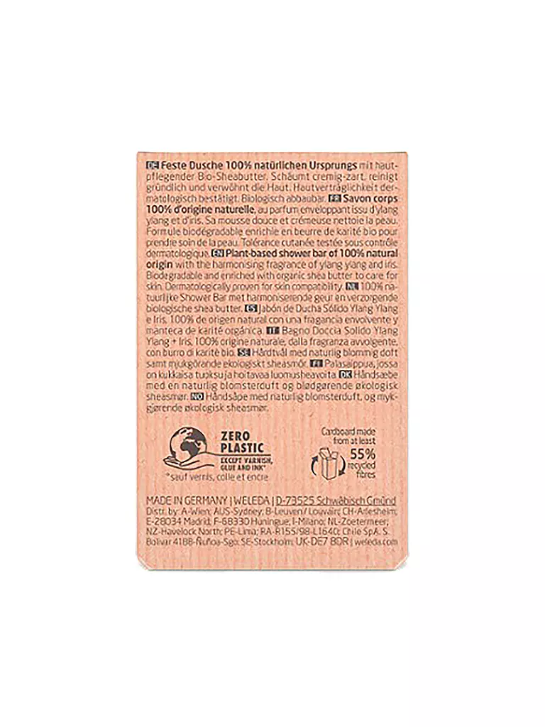 WELEDA Feste Duschpflege Ylang Ylang+Iris 75g rosa
