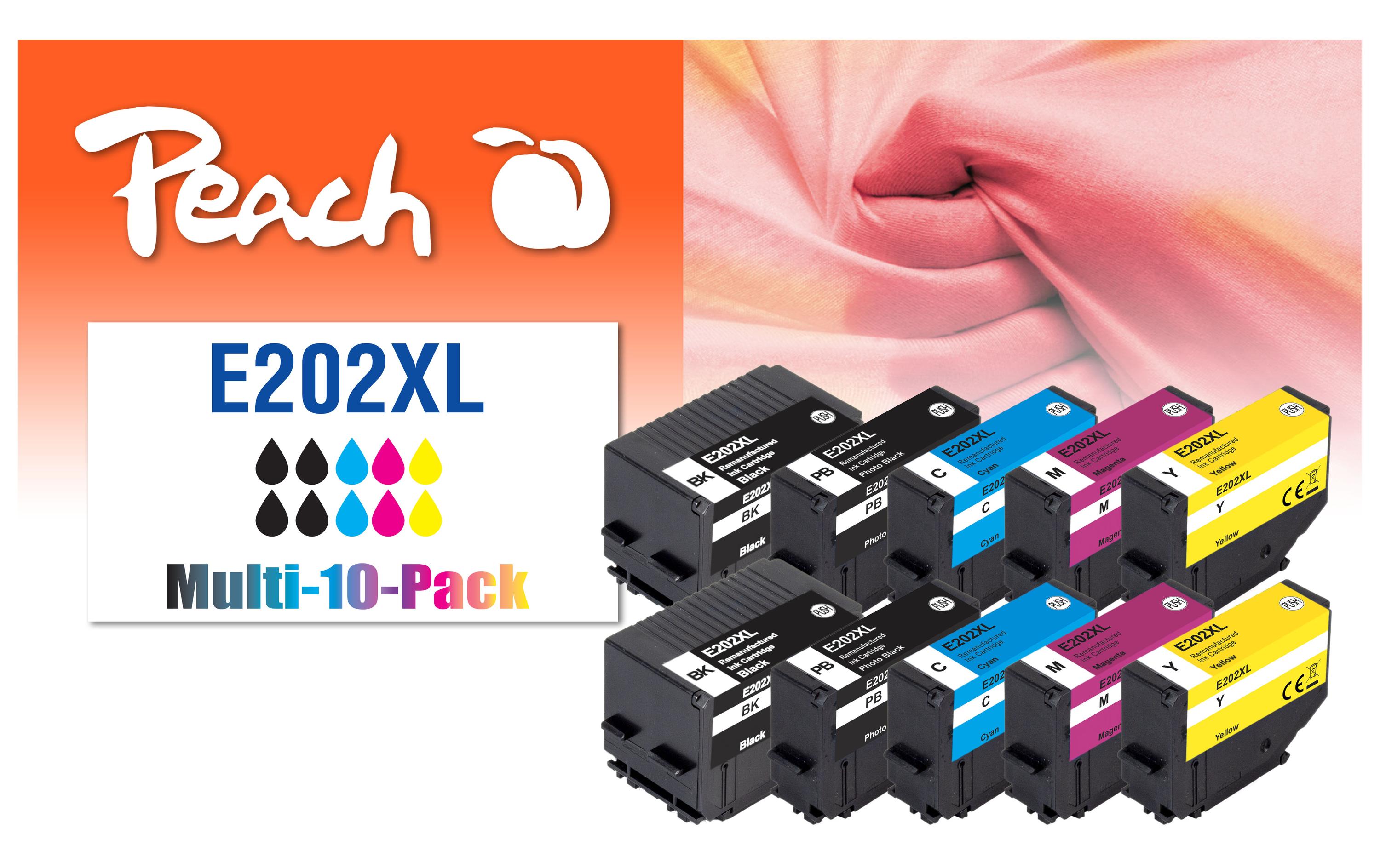 Tinte Epson No. 202XL Multi-10-Pack 4x BK, 2x C, M, Y<br>Tintenset: Schwarz, Cyan, Magenta und Gelb