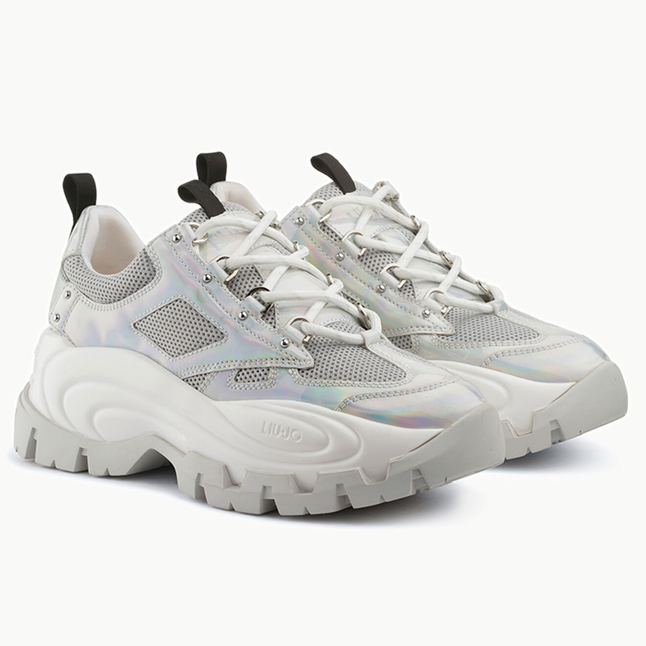 Liu-Jo Baskets en Cuir Wave gris/blanc
