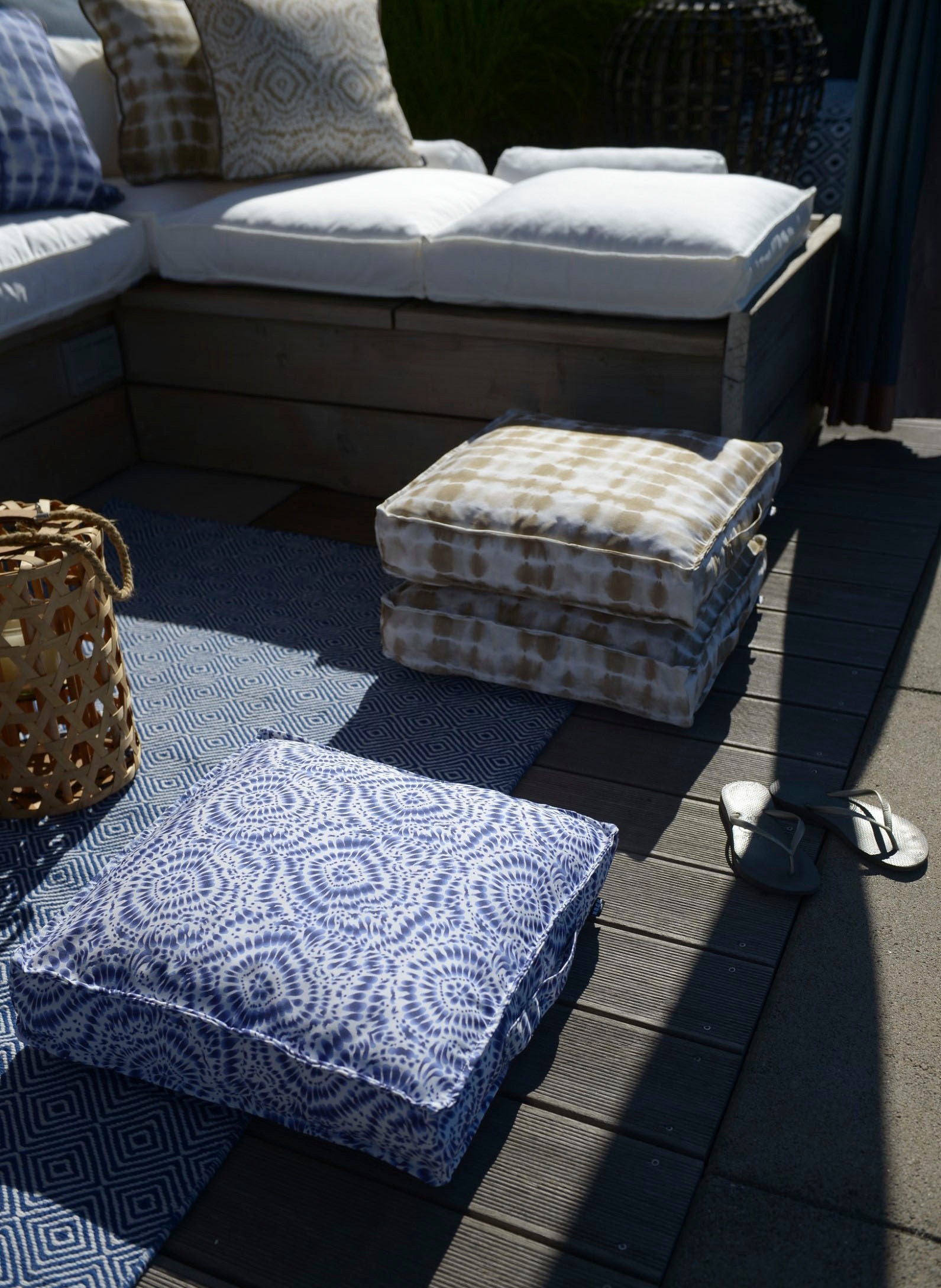 H.O.C.K. Palettenkissen »Badu Batik Midnight Outdoor« Matratzenkissen