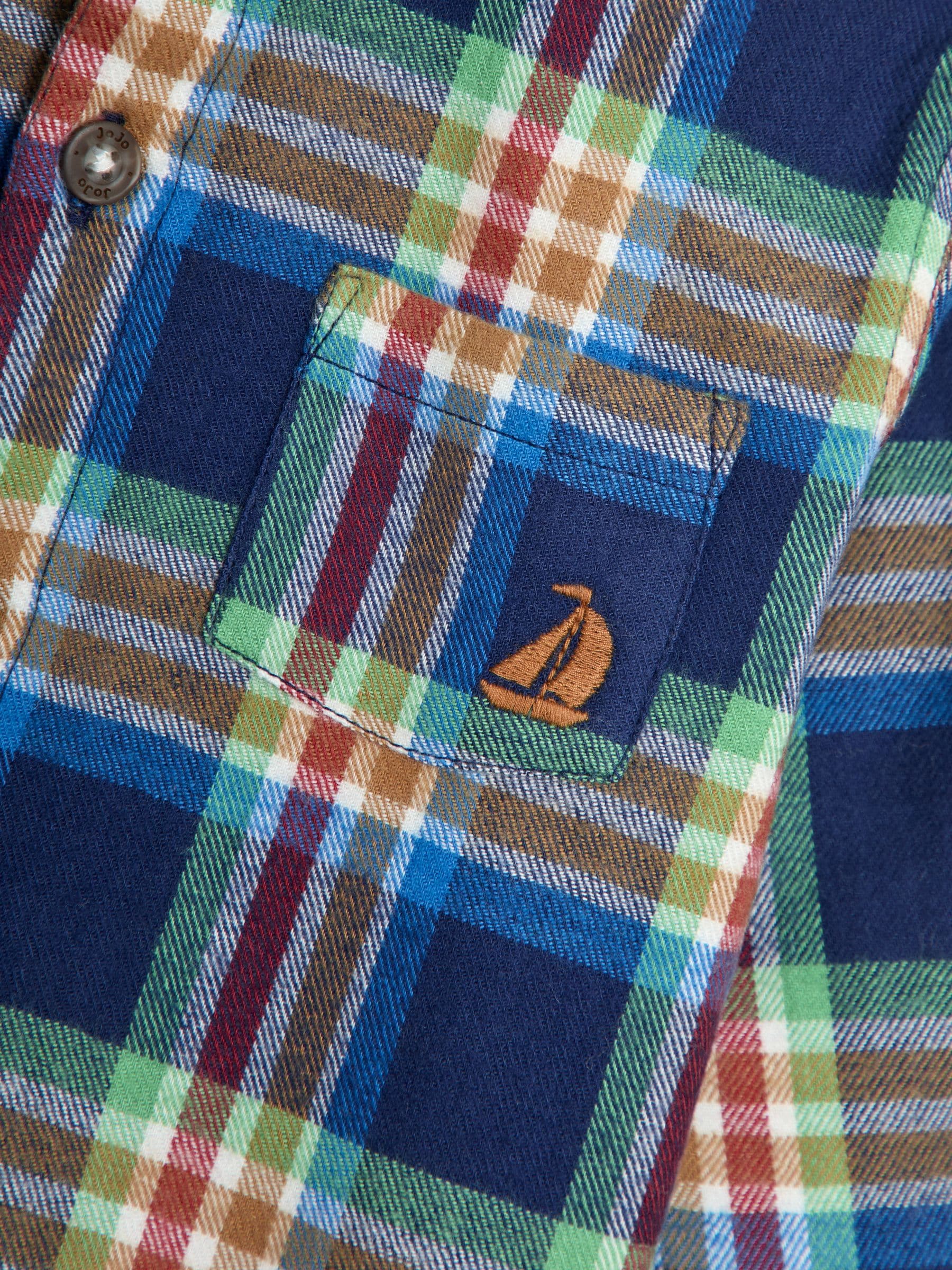 Marineblauw geruit - JoJo Maman Bébé Brushed Shirt