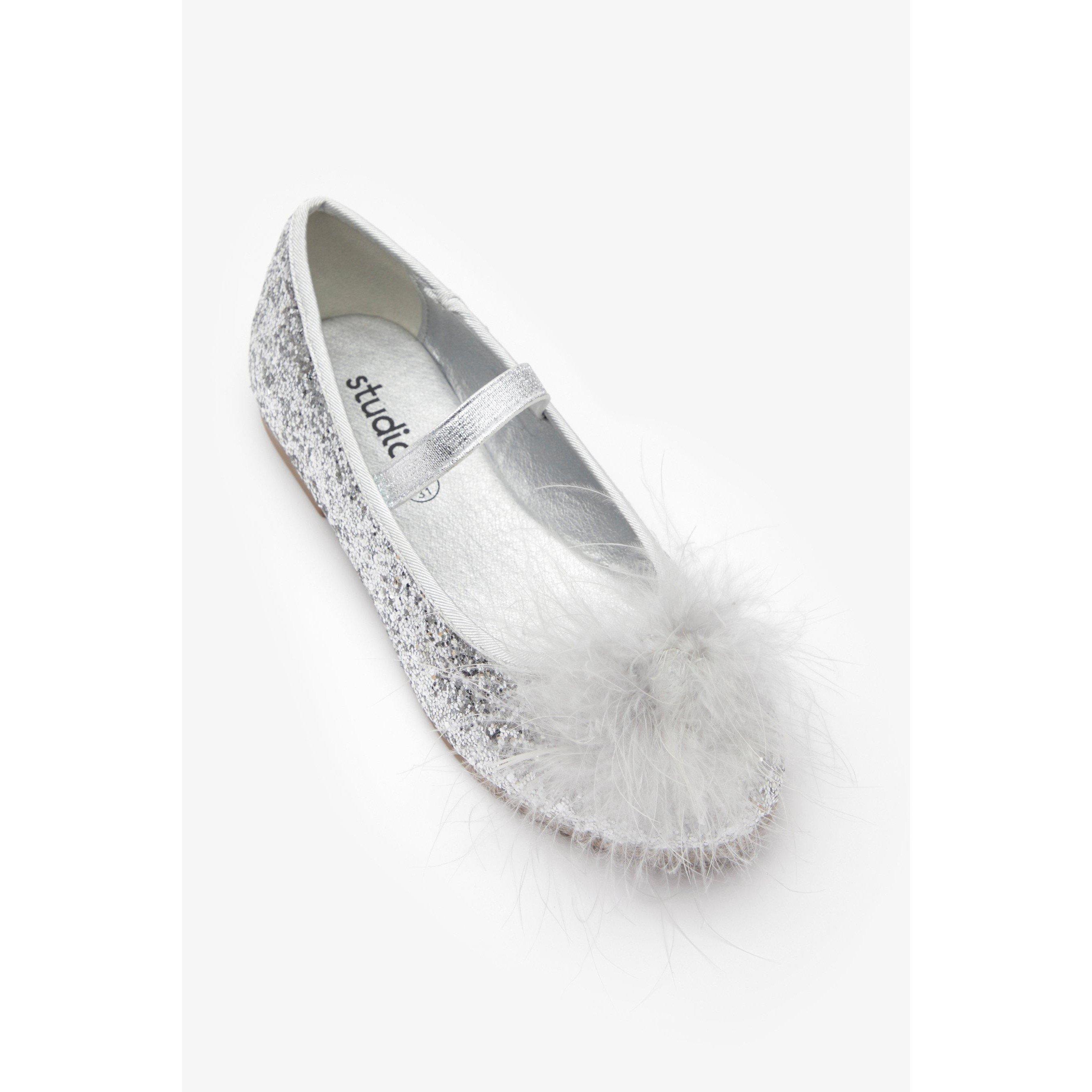 Be You Girls Sequin Feather Shoes