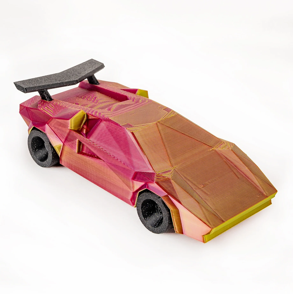 Polymaker  Panchroma™ PLA Dual Silk Aubergine (Lime-Magenta), 1,75 mm / 1000 g    Zweifarbige Magie mit Seidenglanz in Aubergine