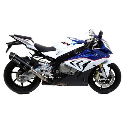 Silencieux Arrow Race Tech alu Dark embout carbone - Noir