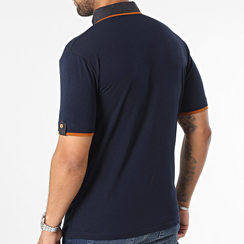 Polo Manches Courtes Bleu Marine