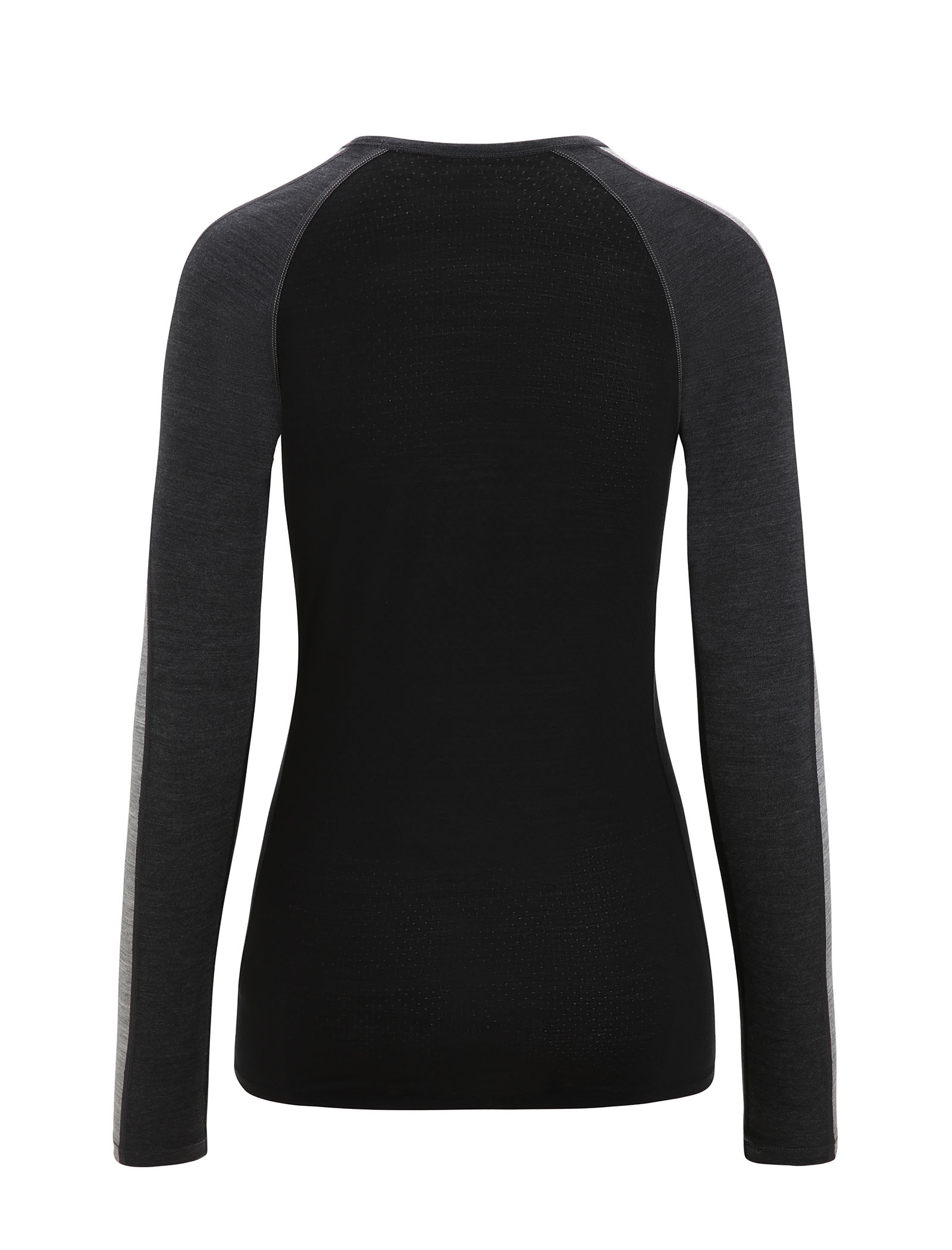Icebreaker 125 ZoneKnit LS Crewe W Jet Heather/Black