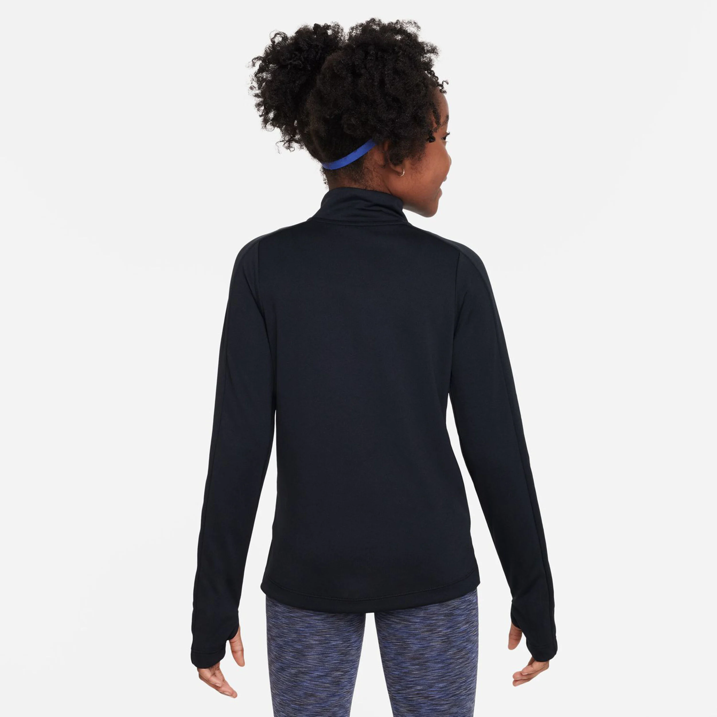 Nike Dri-Fit Half-Zip Haut Manches Longues Filles - Noir
