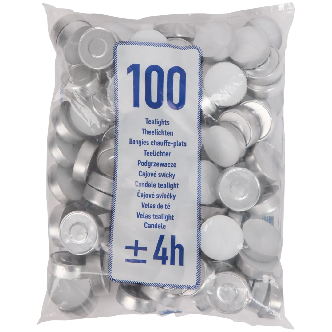 Bougies chauffe-plats blanches