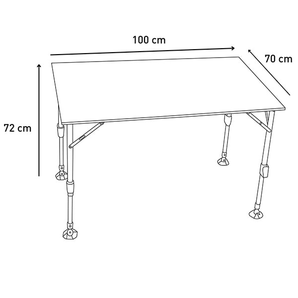 Table de camping Bambou Trigano 100X70