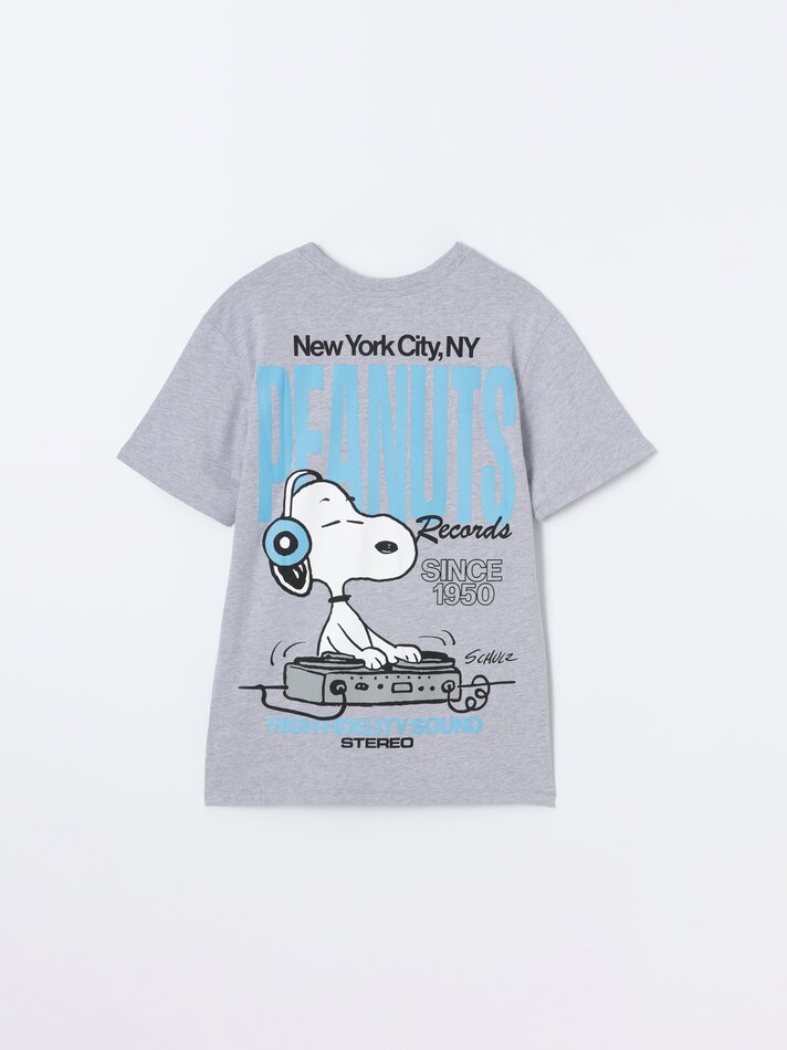 Camiseta com estampa dos Peanuts™ - Cinza Mesclado