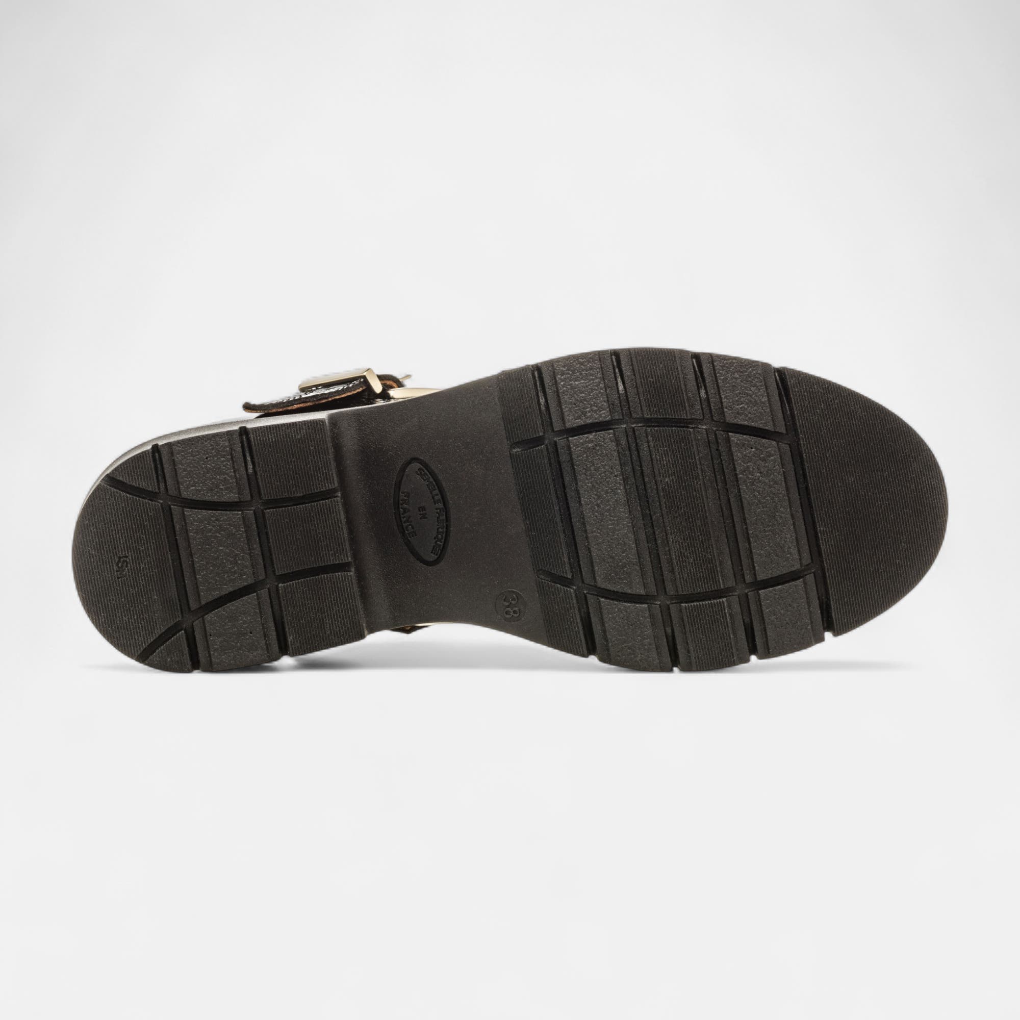 Babies Femme en cuir noir vernis