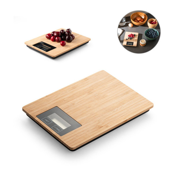 hi!dea 94312 - Balance de cuisine numérique en bambou
