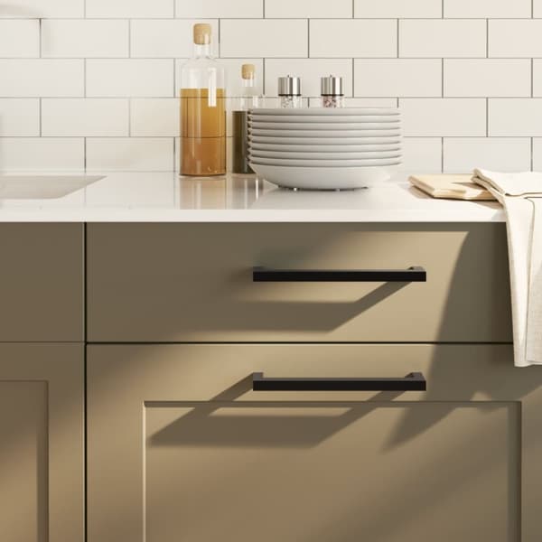 vidaXL Skaphåndtak 20 stk svart 192 mm rustfritt stål