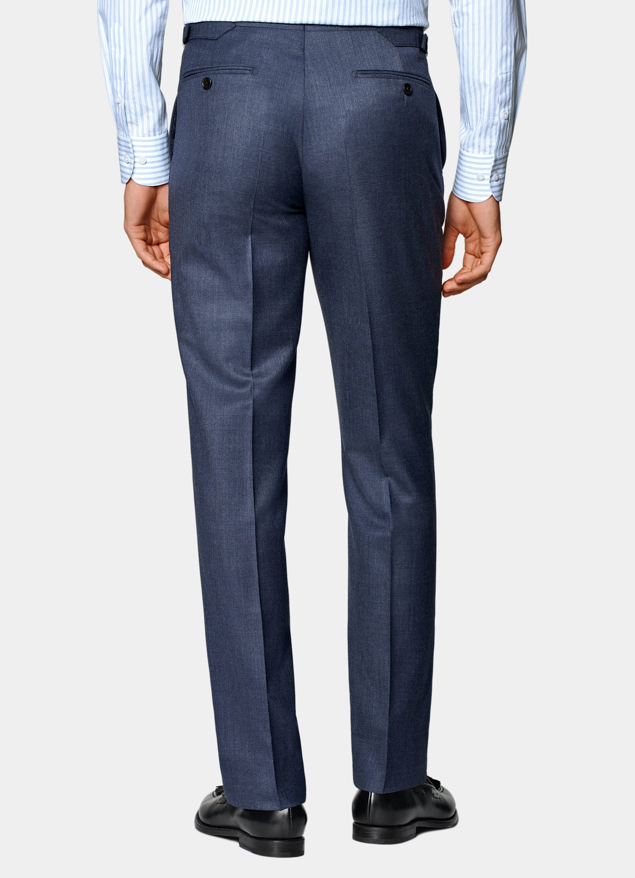 Costume Havana coupe Tailored bleu moyen
