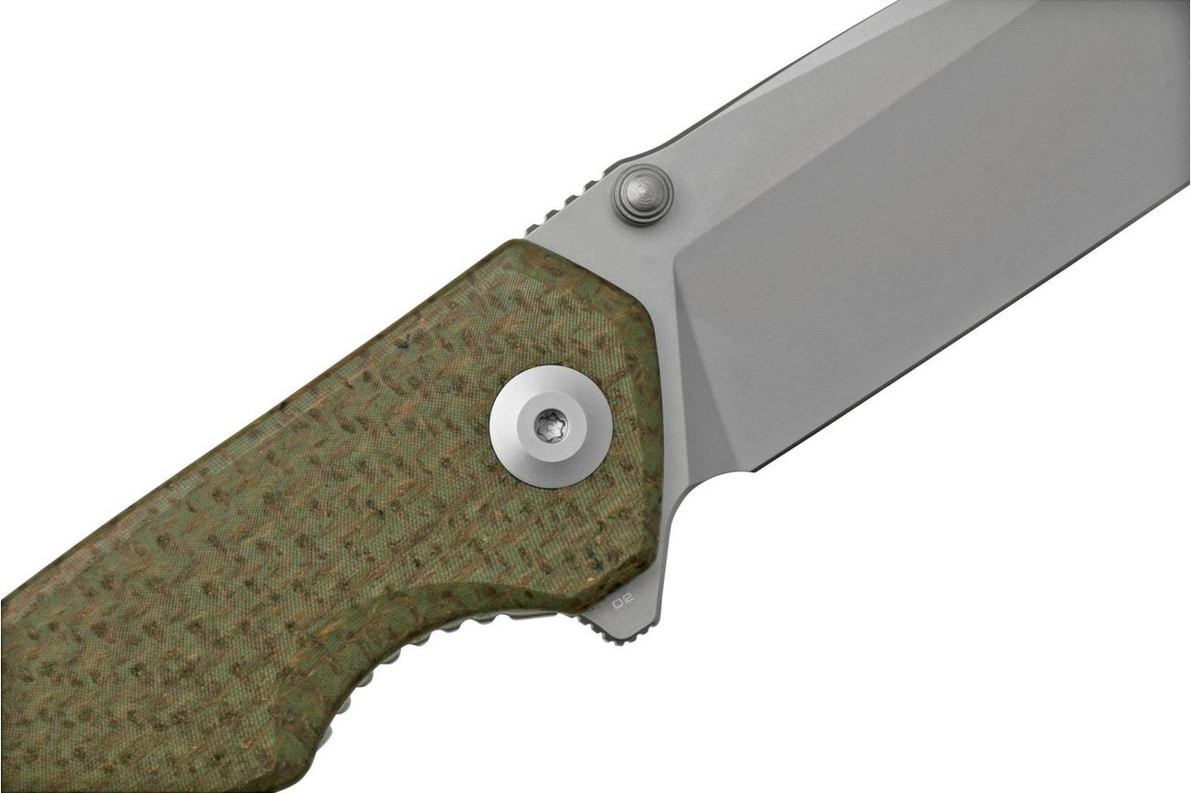 Civivi Brazen C2023F Tanto, Green  Coarse Micarta zakmes