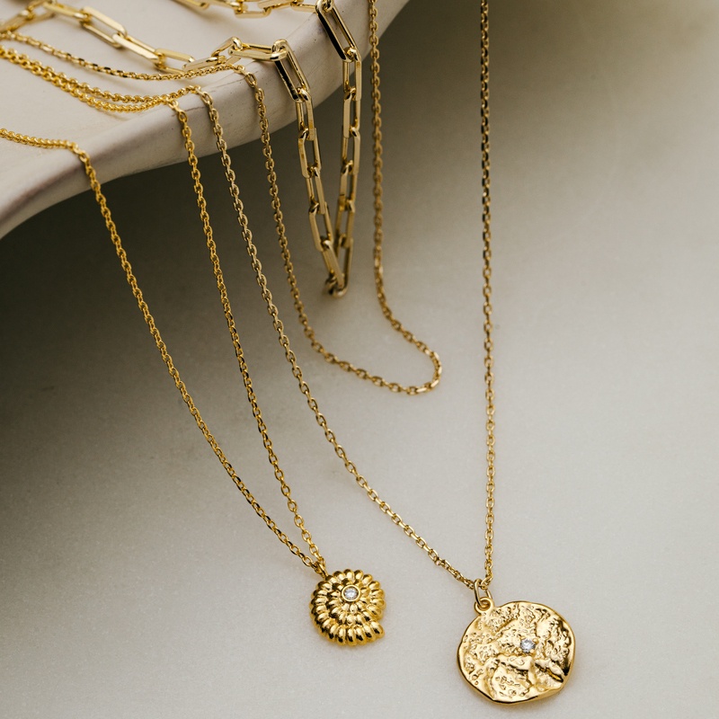 Orelia Jewellery Ammonite Crystal Charm Necklace