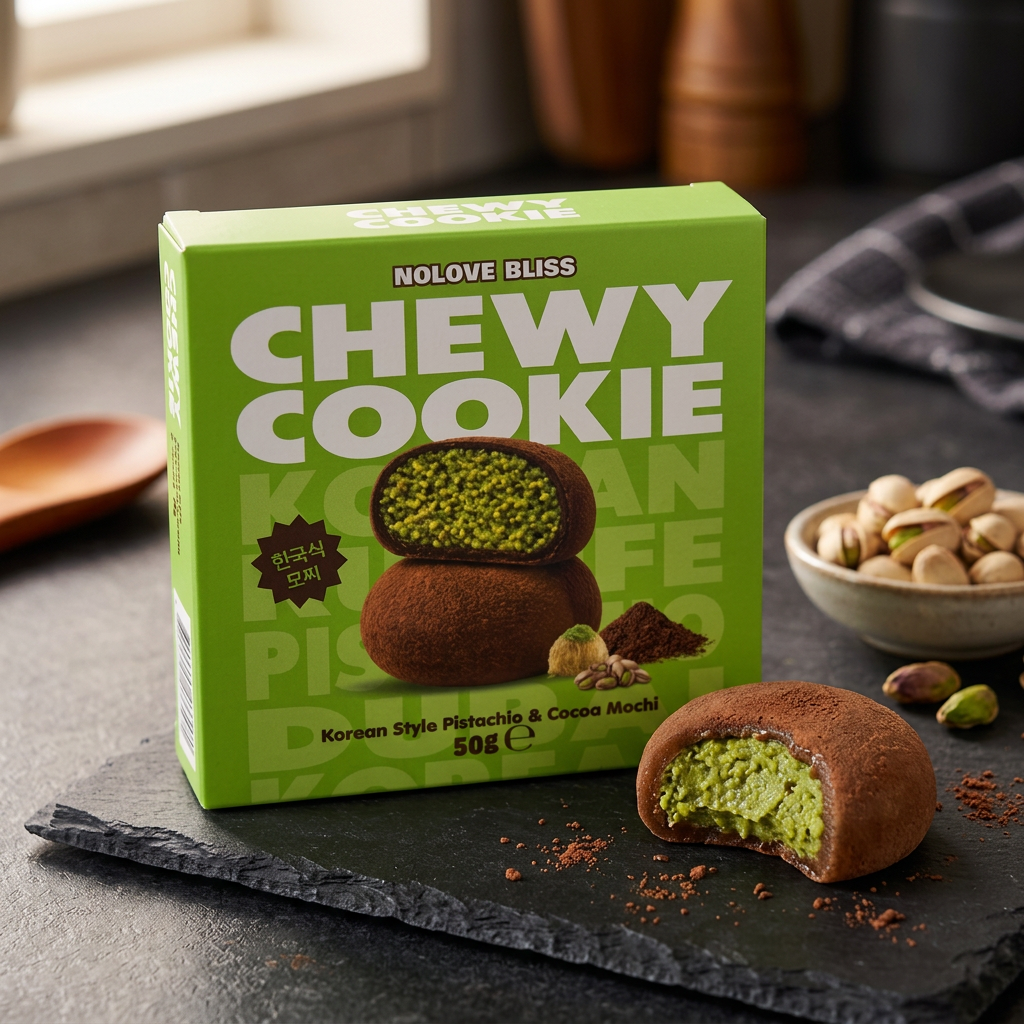 NoLove Bliss Chewy Cookie Pistachio Cocoa Mochi