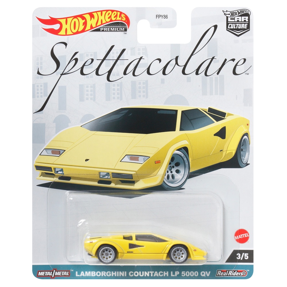 Hot Wheels Car Culture: Lamborghini Countach LP 5000 QV Modellauto im Maßstab 1:64
