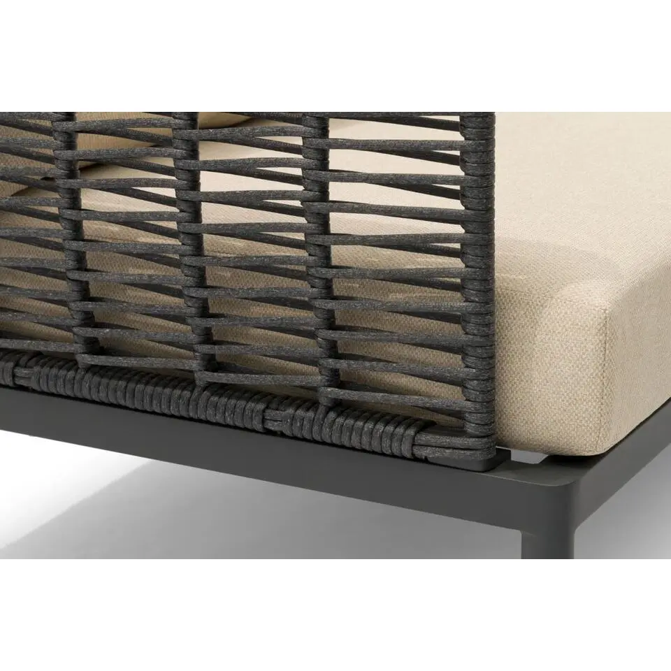 Hoek loungeset 5 personen Aluminium/wicker Grijs Coco Ibiza