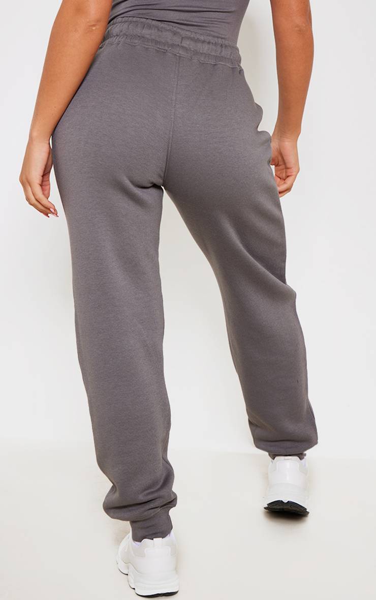 Charbon Prettylittlething Joggers Taille Haute Avec Revers