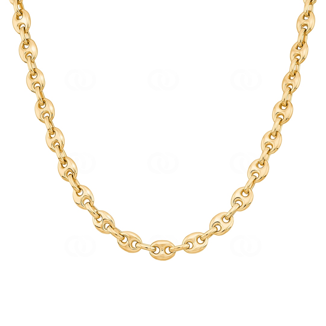 Schiffsankerkette massiv 750/18 K Gelbgold 6mm