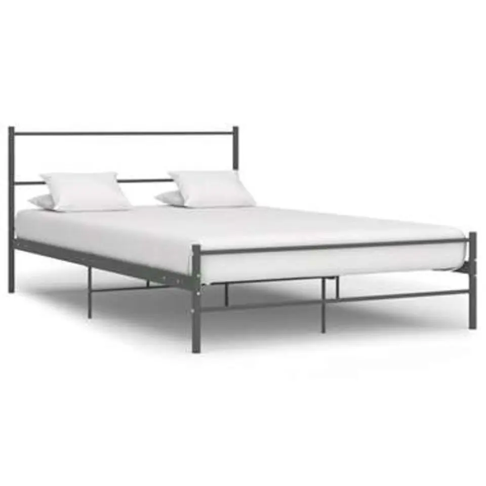 vidaXL - Bed frame zonder matras - Grijs - Metaal - 140x200 cm