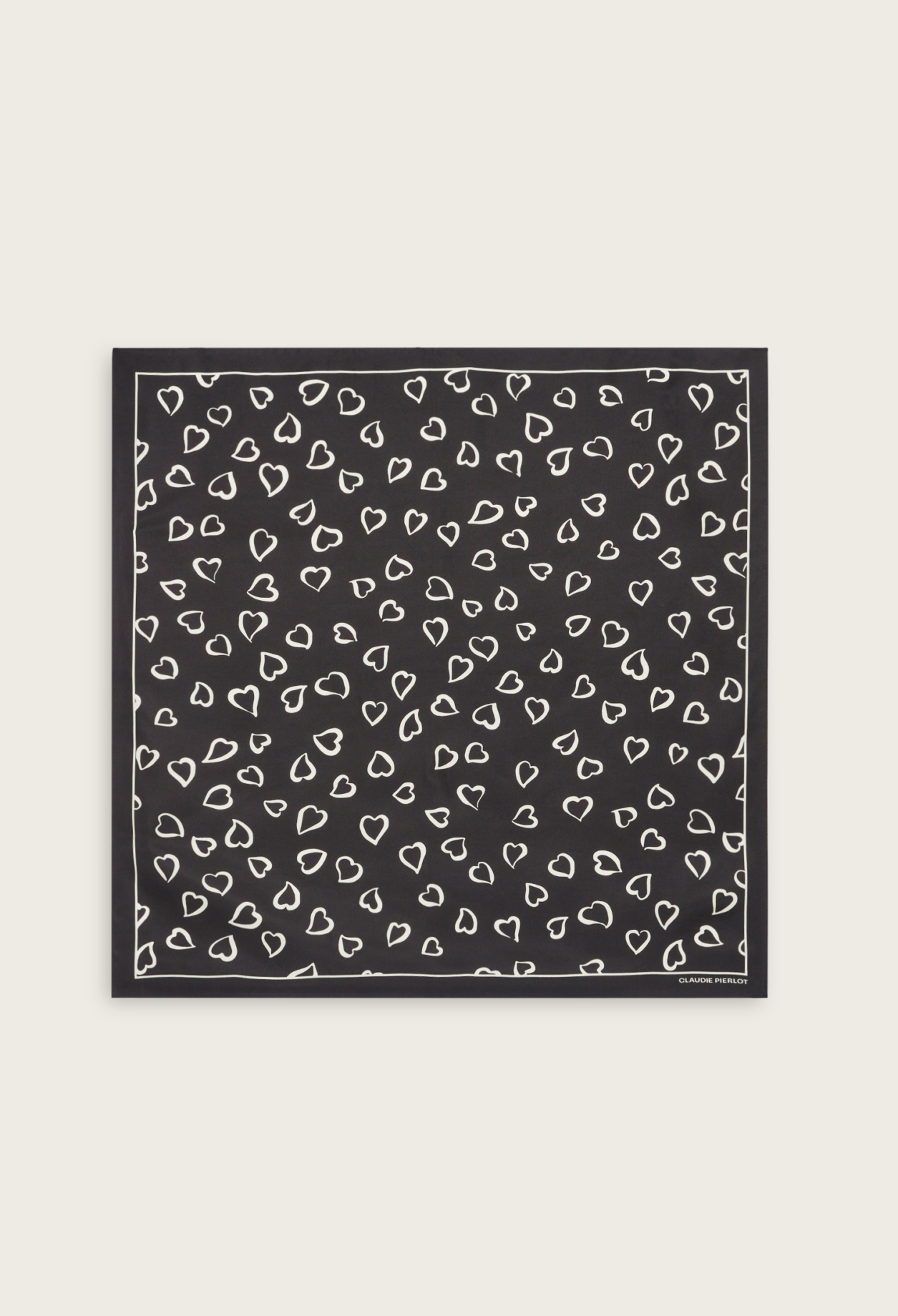 Foulard soie c&oelig;urs