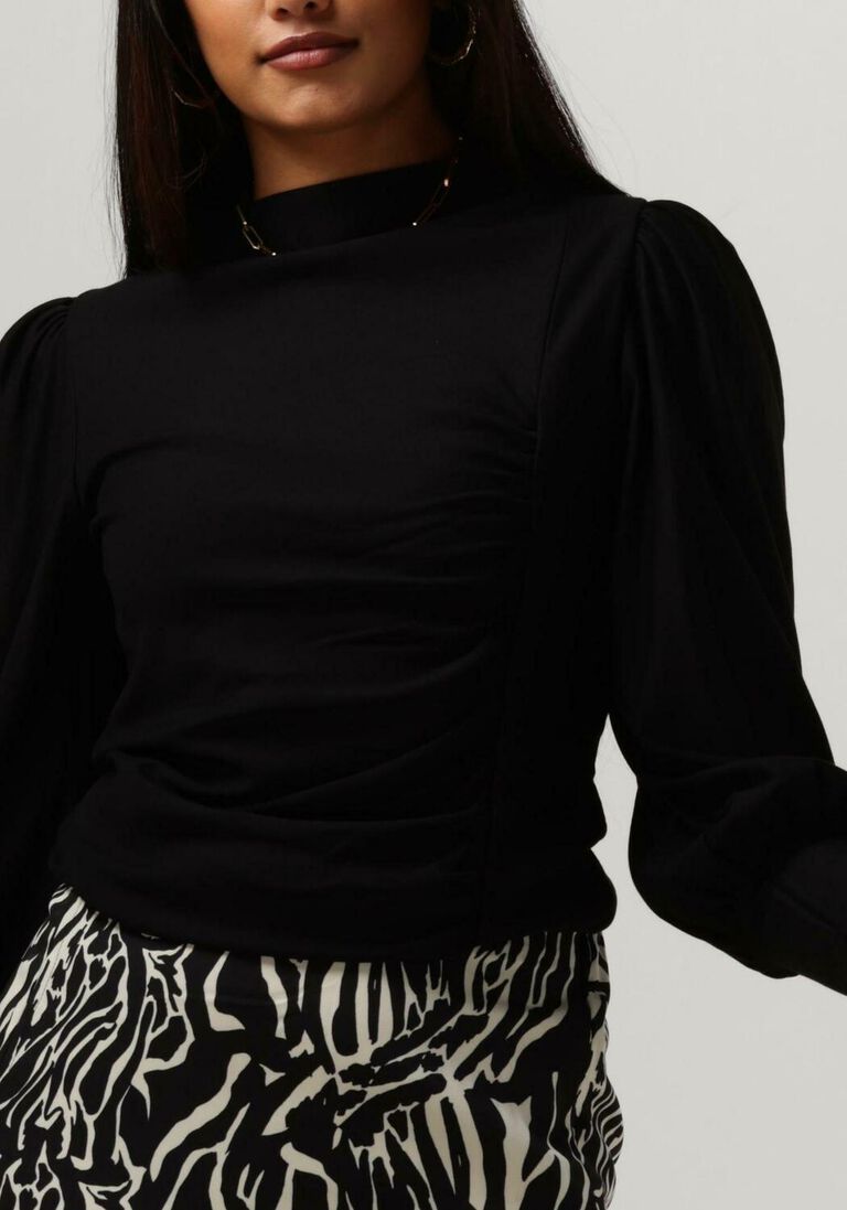 zwarte gestuz blouses rifagz puff blouse noos