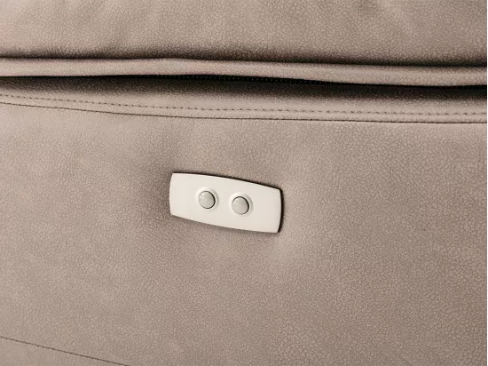 Fauteuil relax électrique en tissu taupe DOLENE