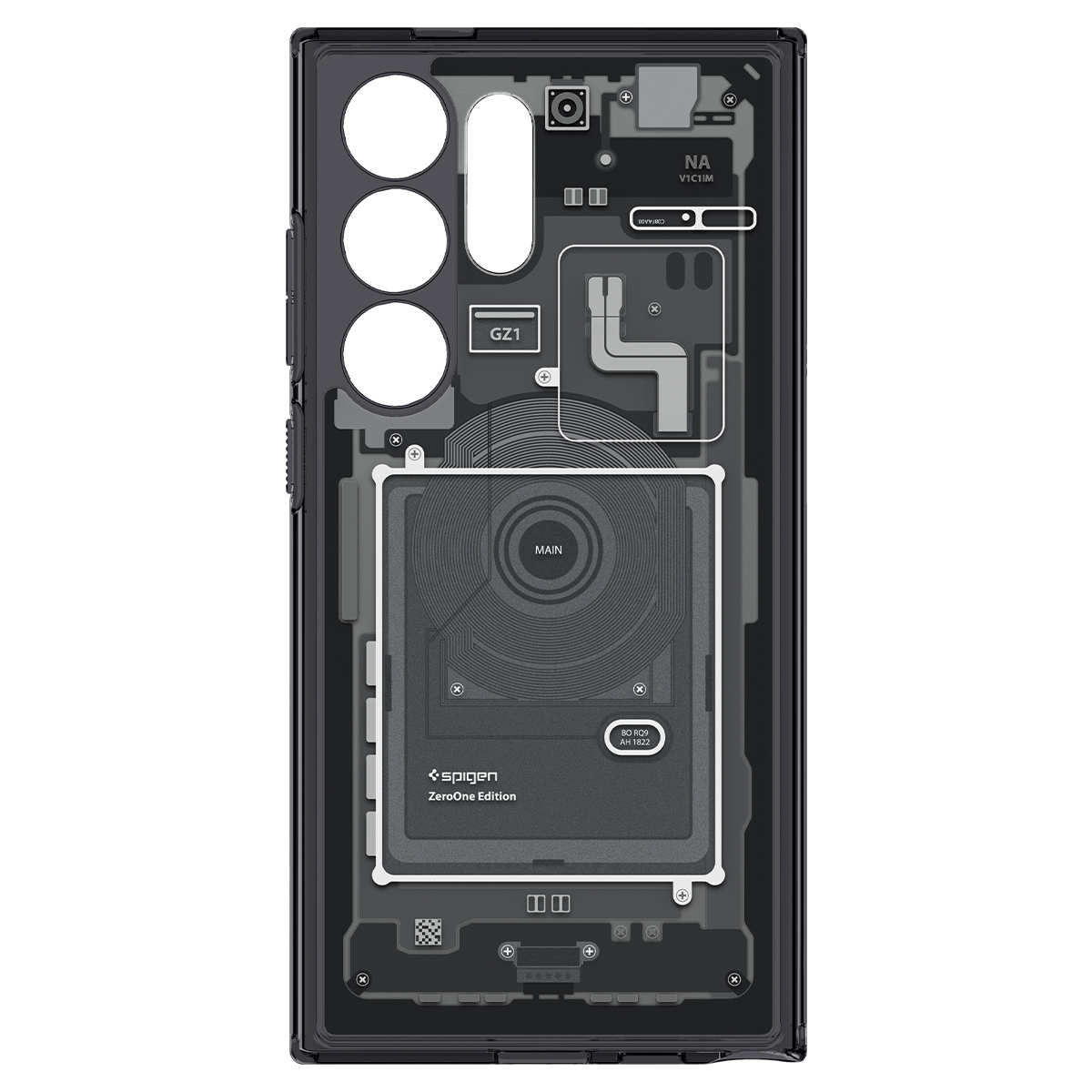 Samsung Galaxy S24 Ultra Zero One Ultra Hybrid Case Hülle (ACS07293) - Schwarz / Transparent