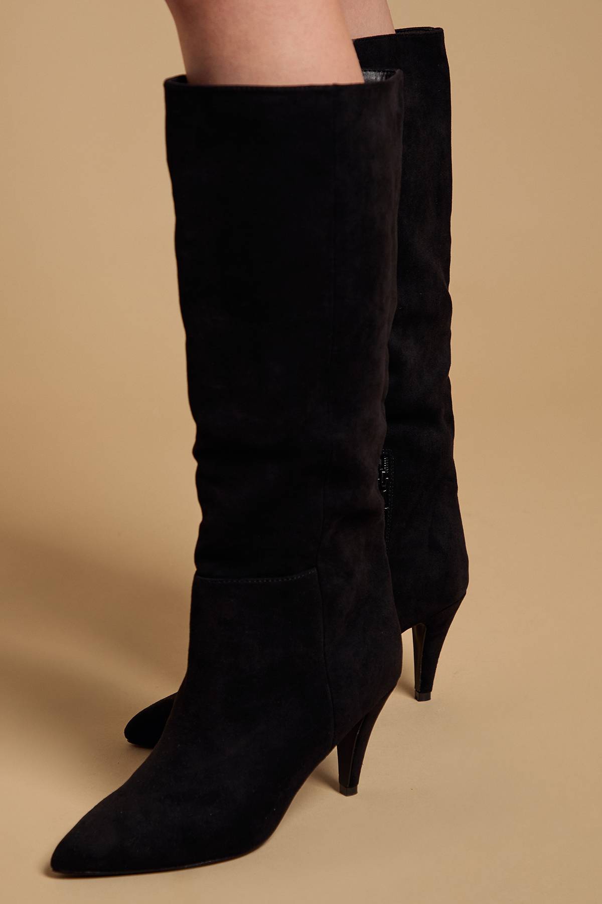 Oasis Bottes Hautes Lilian en synthétique à Bout Pointu et Talon Moyen